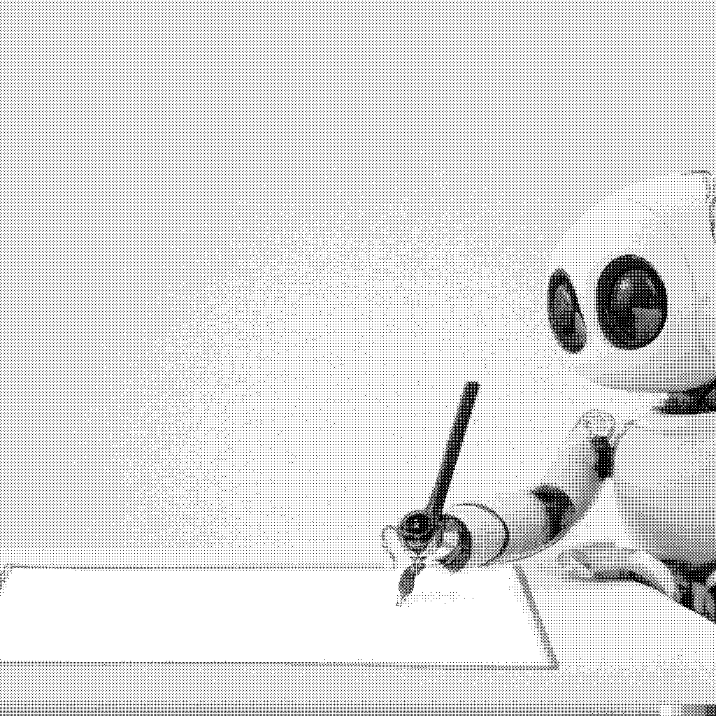 3d render cute dalle drawing itself